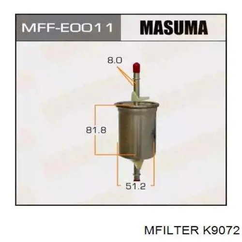 Фильтр салона K9072 Mfilter