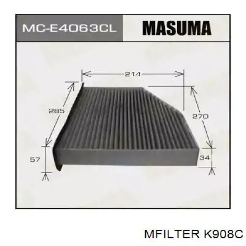 Фильтр салона K908C Mfilter