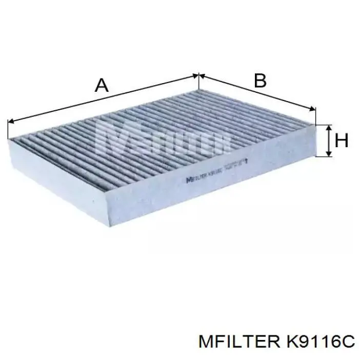 Фильтр салона K9116C Mfilter