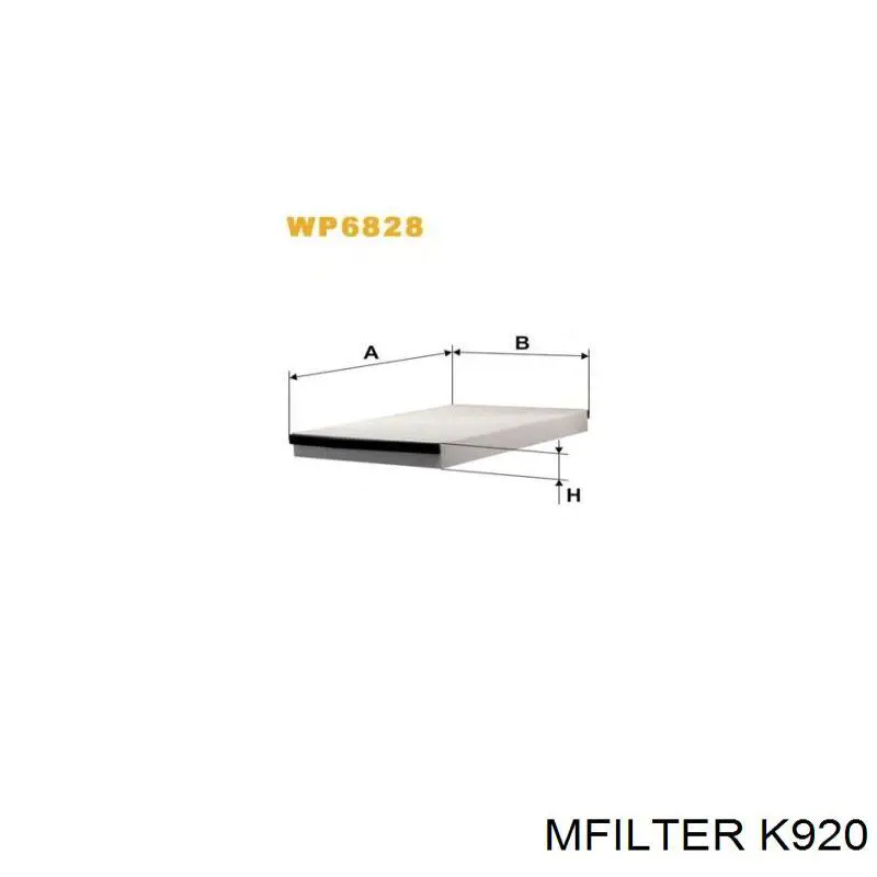 Фильтр салона K920 Mfilter
