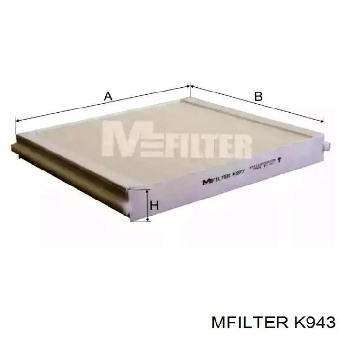 Купить K943 Mfilter Фильтр салона угольный