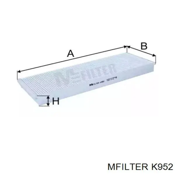 Фильтр воздушный отопителя Mfilter K952 цена, от 3.33 USD