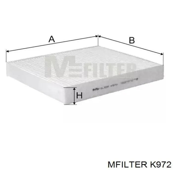 Фильтр салона K972 Mfilter