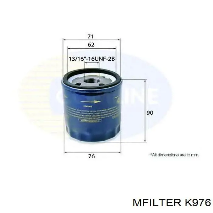 Фильтр салона K976 Mfilter