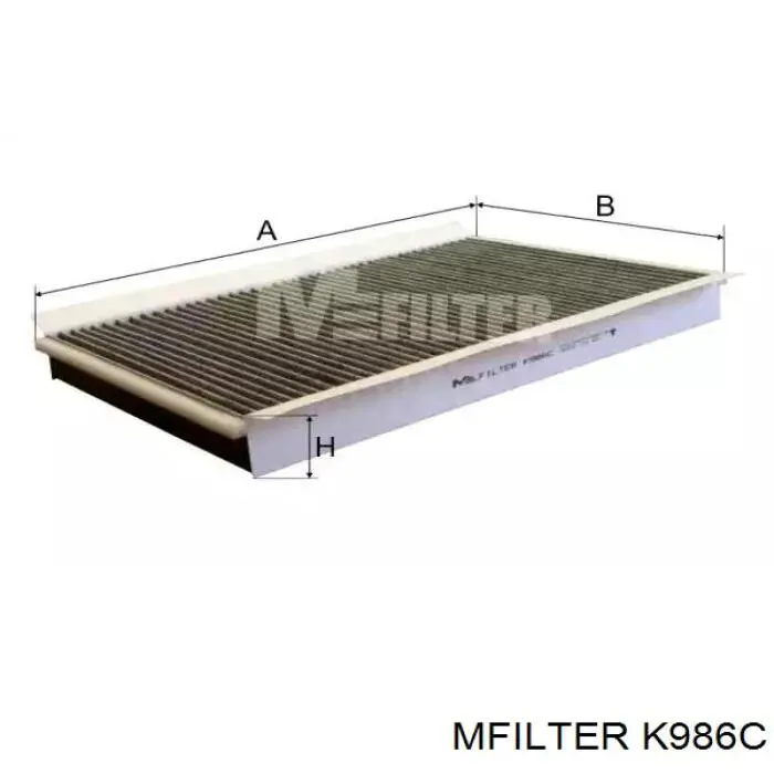 Фильтр салона MFILTER K986C