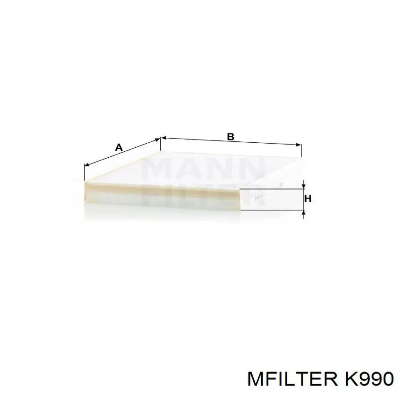 Фильтр салона K990 Mfilter