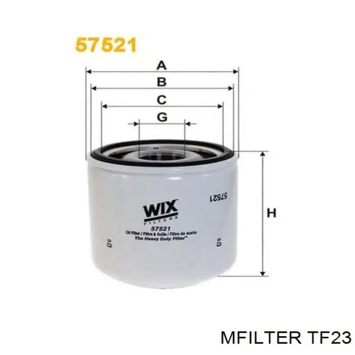 Фильтр очистки масла центробежный Mfilter TF23 цена, от 12.48 USD