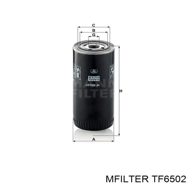 Фильтр гидравлики рулевой рейки Mfilter TF6502 цена, от 11.41 USD