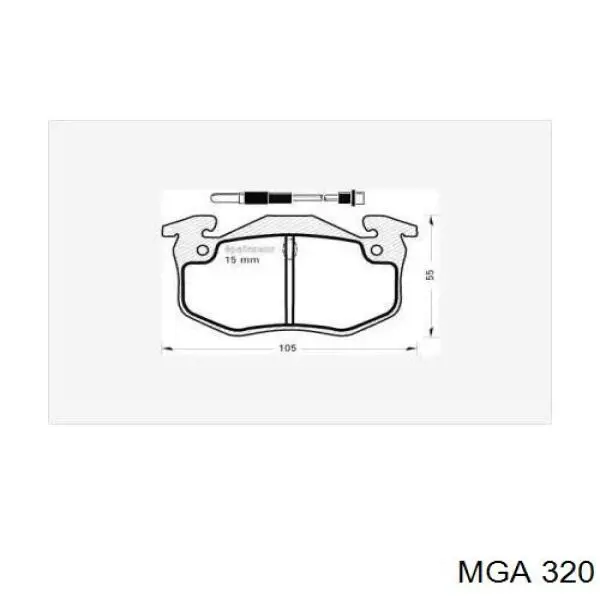 Задние тормозные колодки 320 MGA