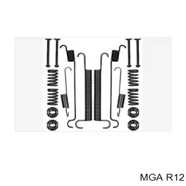 Ремкомплект тормозных колодок R12 MGA