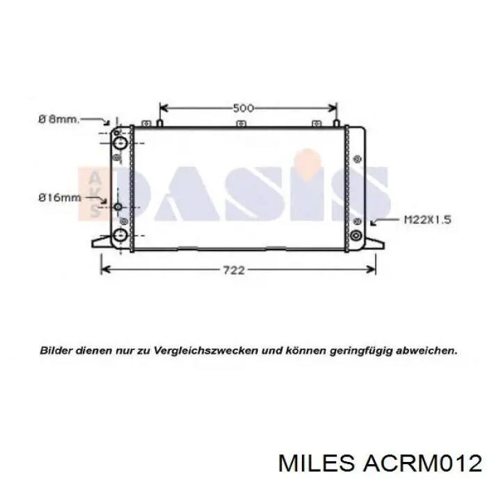 Радиатор ACRM012 Miles