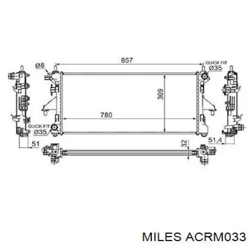 Радиатор ACRM033 Miles