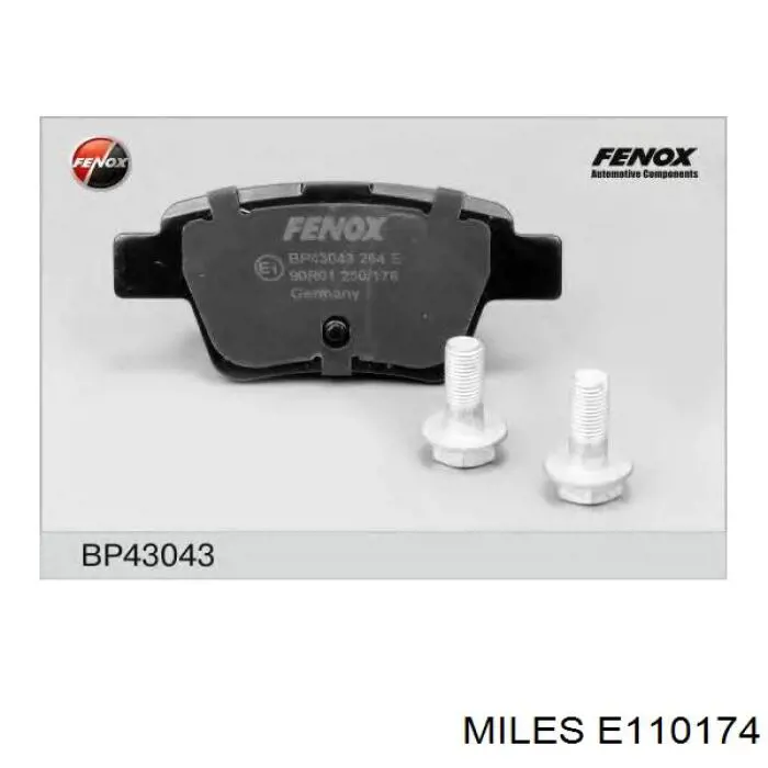 Колодки дисковые  Miles E110174 цена, от 17.00 USD