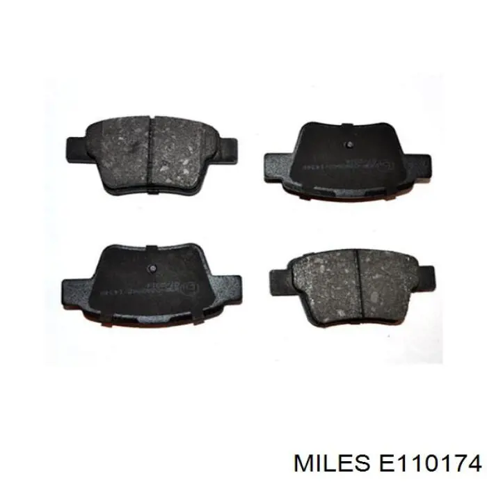 Купить E110174 Miles Колодки тормозные задние, дисковые