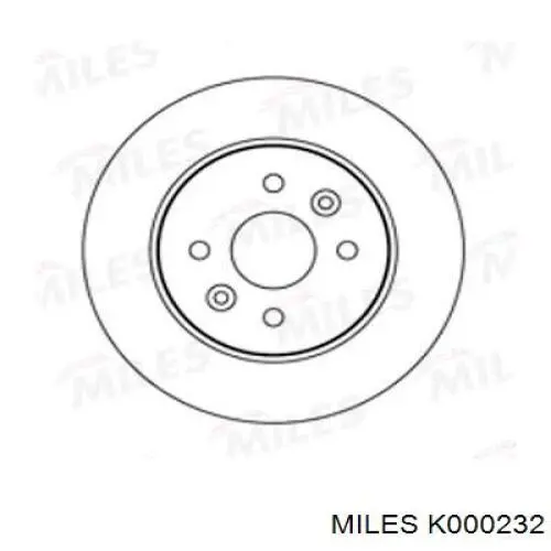 Передние тормозные диски K000232 Miles