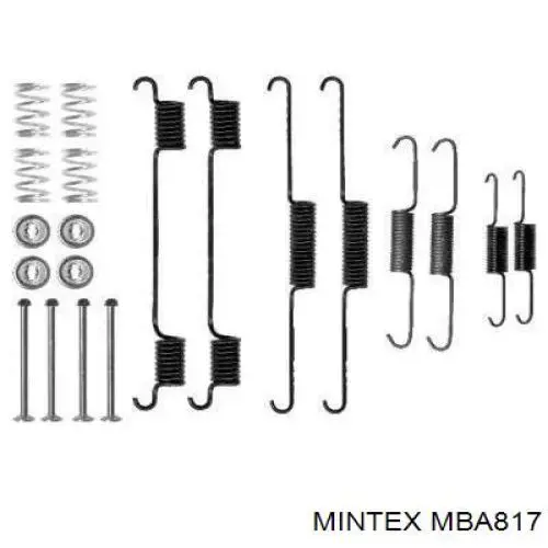 MBA817 Mintex монтажный комплект задних барабанных колодок