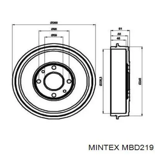 Тормозной барабан MBD219 Mintex