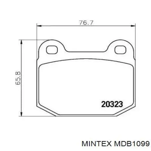 Передние тормозные колодки MDB1099 Mintex