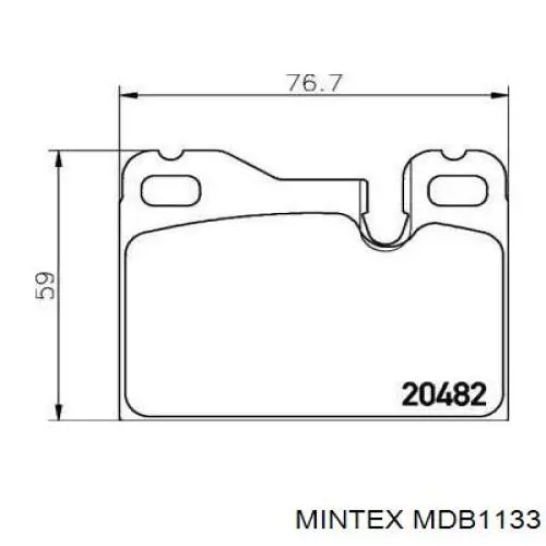 MDB1133 Mintex Колодки тормозные дисковые комплект