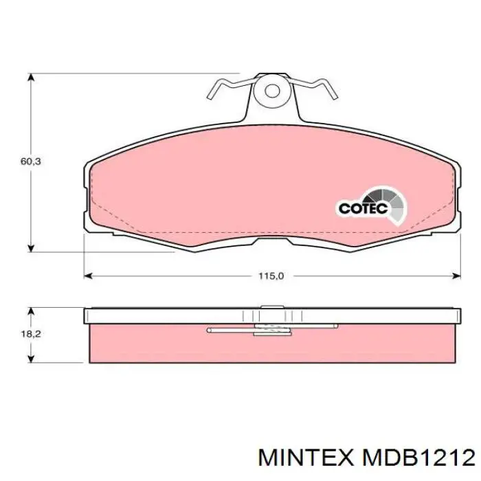 Колодки Mintex MDB1212 цена, от 11.70 USD