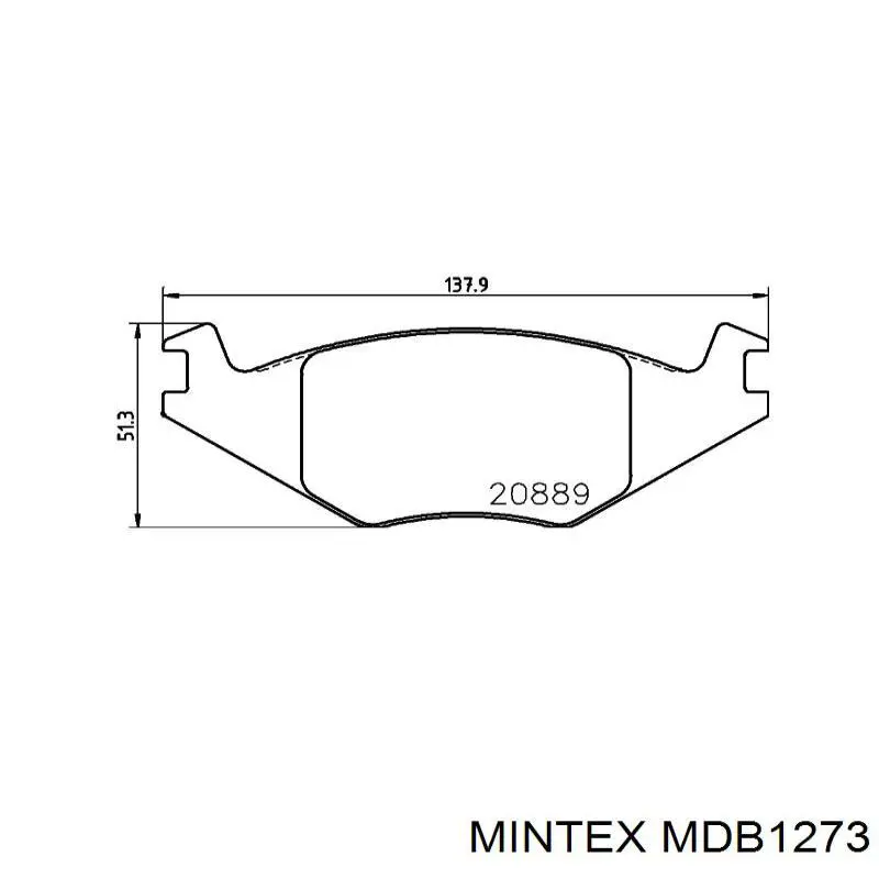 MDB1273 Mintex колодки тормозные передние дисковые