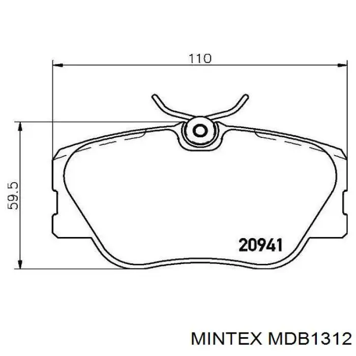 MDB1312 Mintex колодки тормозные передние дисковые