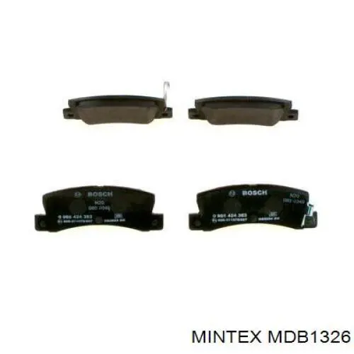 Купить MDB1326 Mintex Колодки тормозные задние, дисковые