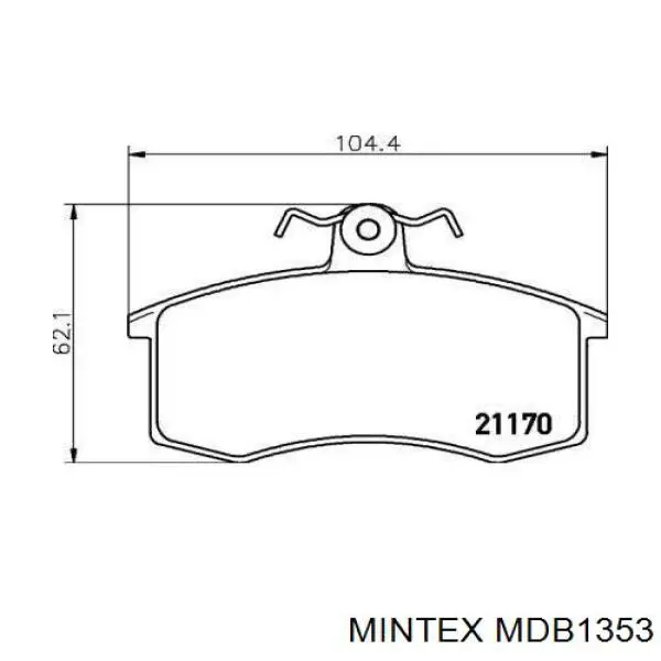 MDB1353 Mintex колодки тормозные передние дисковые