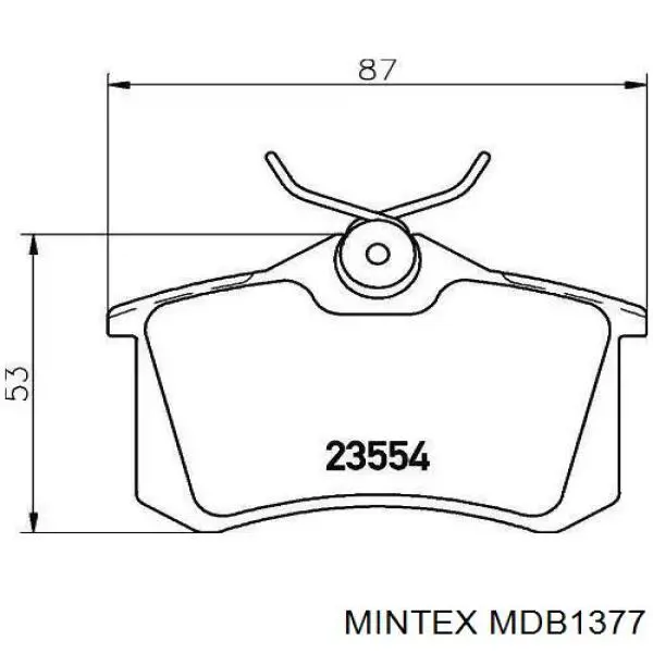 Задние тормозные колодки MDB1377 Mintex