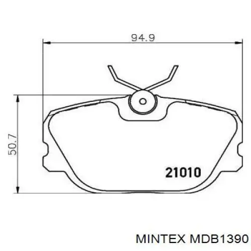 MDB1390 Mintex колодки тормозные передние дисковые