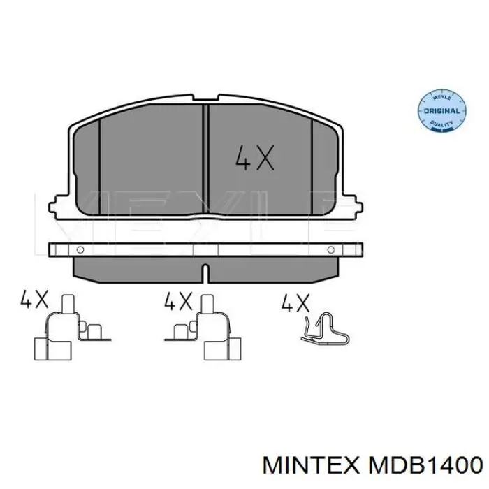 MDB1400 Mintex передние тормозные колодки