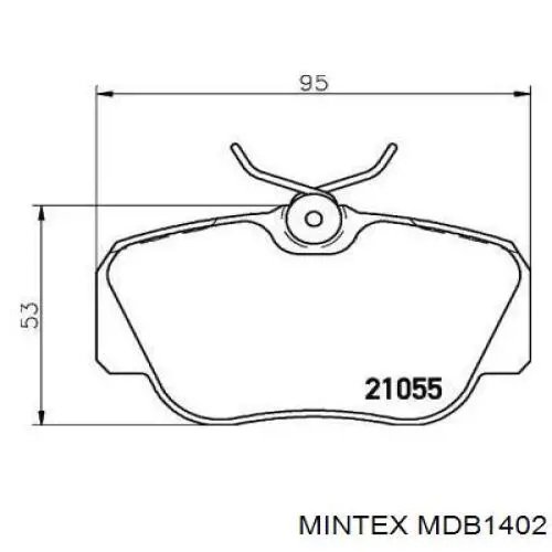 MDB1402 Mintex колодки тормозные передние дисковые