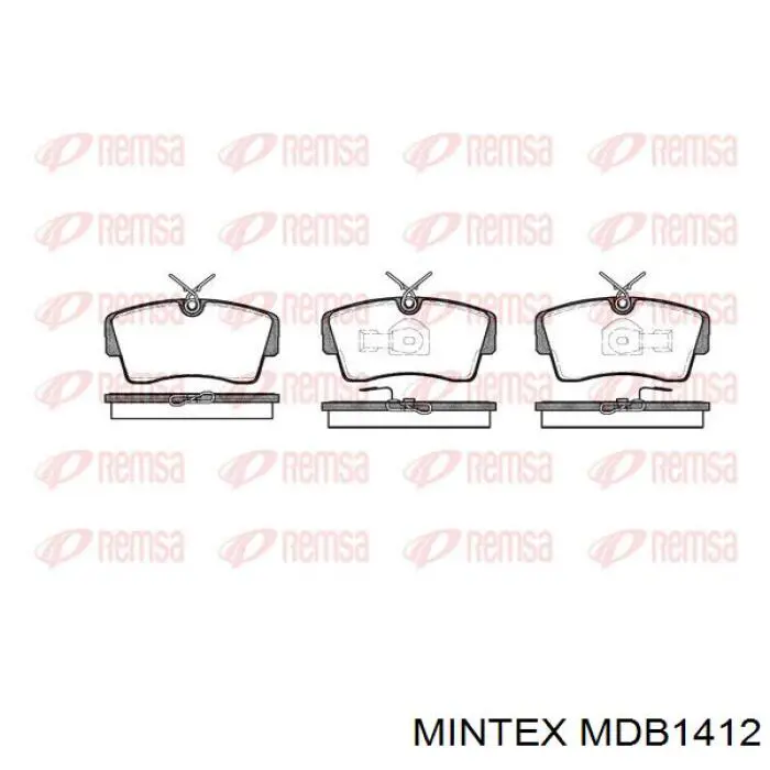 MDB1412 Mintex колодки тормозные передние дисковые