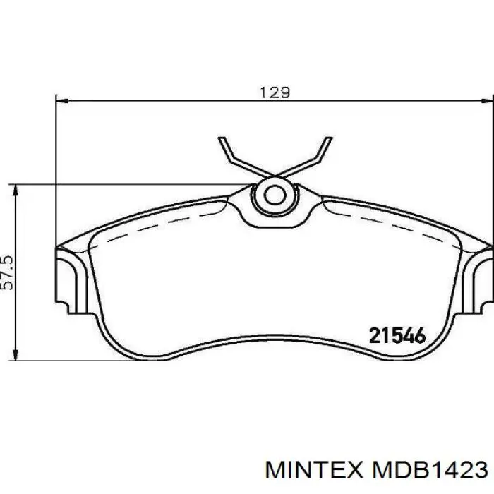 MDB1423 Mintex колодки тормозные передние дисковые