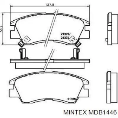 Передние тормозные колодки MDB1446 Mintex