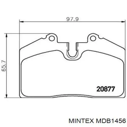 MDB1456 Mintex задние тормозные колодки