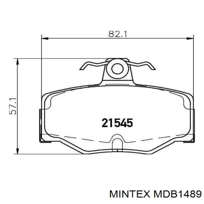 Задние тормозные колодки MDB1489 Mintex