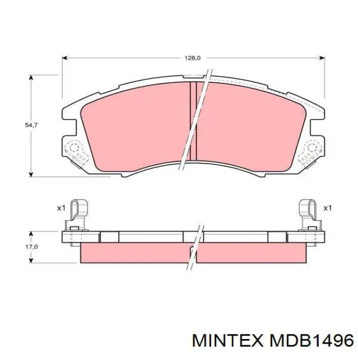 Колодки Mintex MDB1496 цена, от 12.26 USD