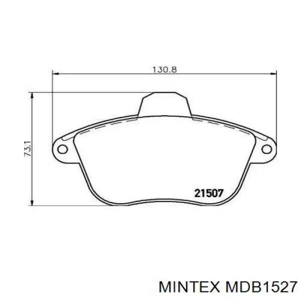 Передние тормозные колодки MDB1527 Mintex