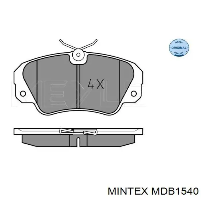 Купить MDB1540 Mintex Колодки тормозные