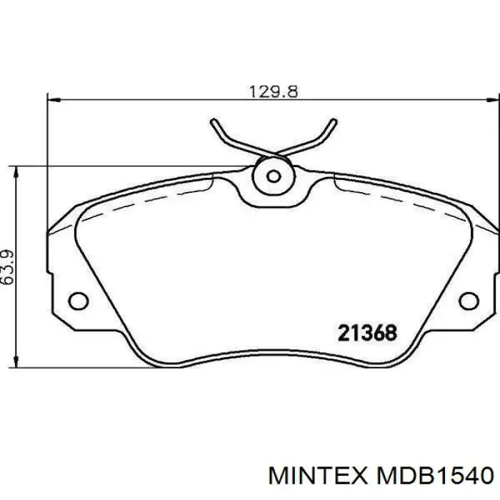 MDB1540 Mintex Колодки передние