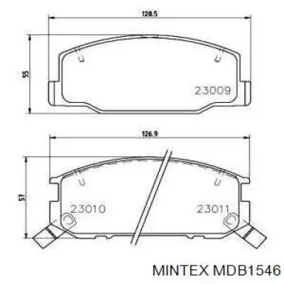 MDB1546 Mintex передние тормозные колодки