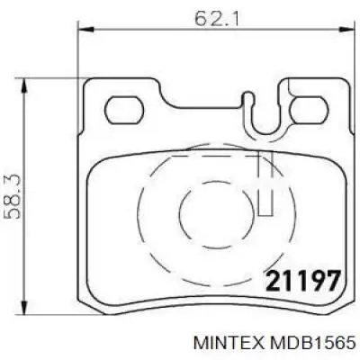 MDB1565 Mintex задние тормозные колодки