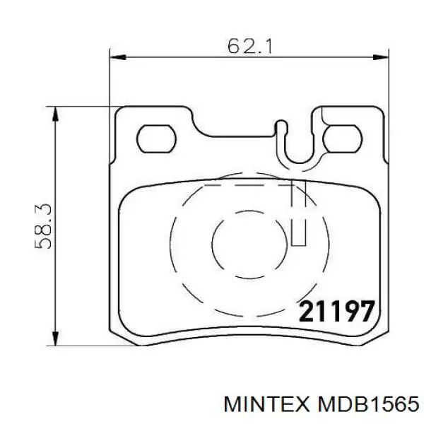 Колодки гальмові задні, дискові MDB1565 Mintex