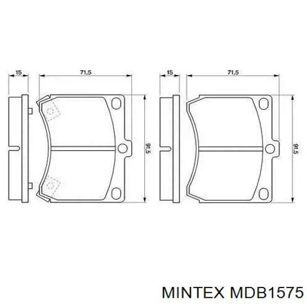 Купить MDB1575 Mintex Колодки тормозные