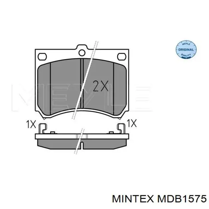 Колодки гальмівні передні, дискові MDB1575 Mintex