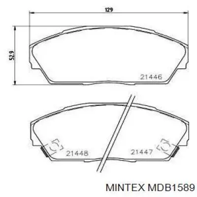 MDB1589 Mintex колодки тормозные передние дисковые