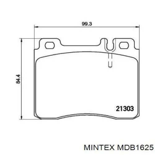 MDB1625 Mintex колодки тормозные передние дисковые