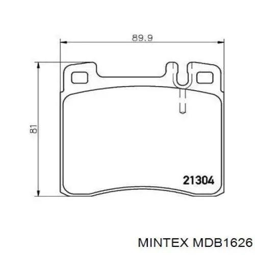 MDB1626 Mintex колодки тормозные передние дисковые