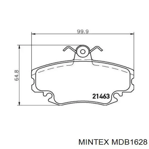 MDB1628 Mintex колодки тормозные передние дисковые